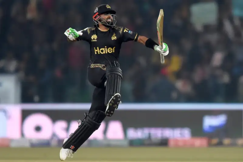 Babar Azam in action during a crucial PSL match