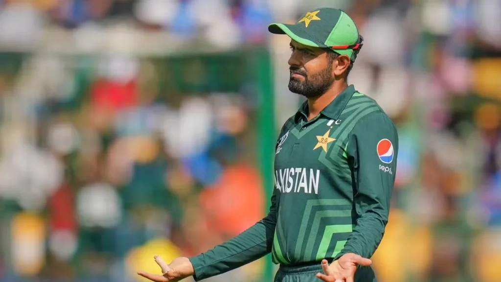 Babar Azam celebrating a significant achievement or milestone